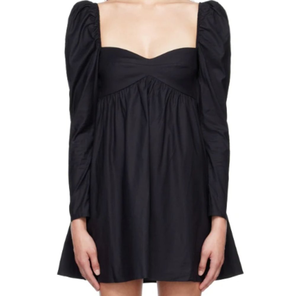 REFORMATION Black Kenzie Mini Dress